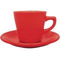 Tomato Red Short Restaurant Cup Saucer